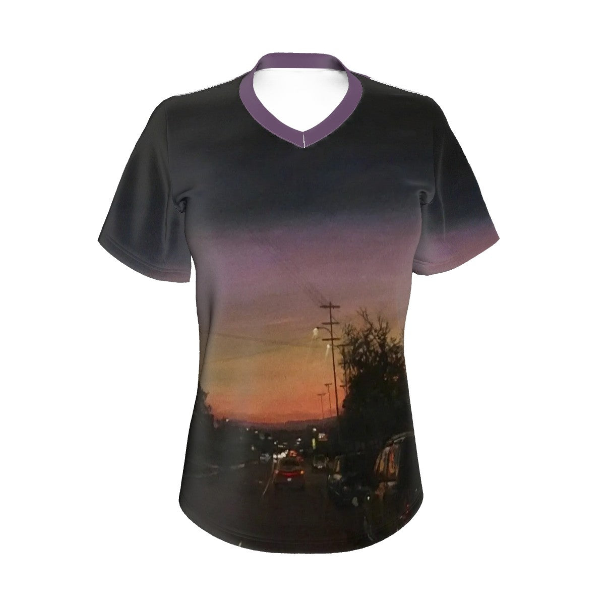 Dusk Intent Women's V-Neck Tee