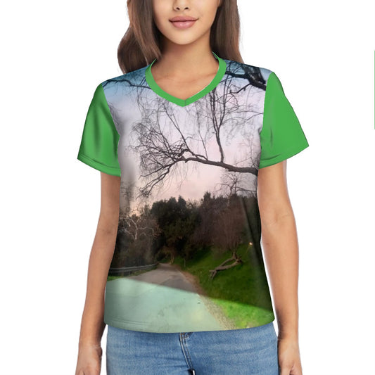 Luck Wander Women's V-Neck Tee