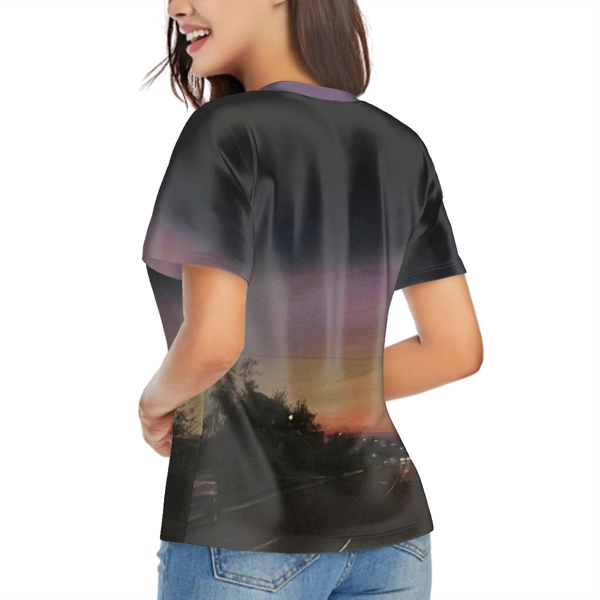 Dusk Intent Women's V-Neck Tee