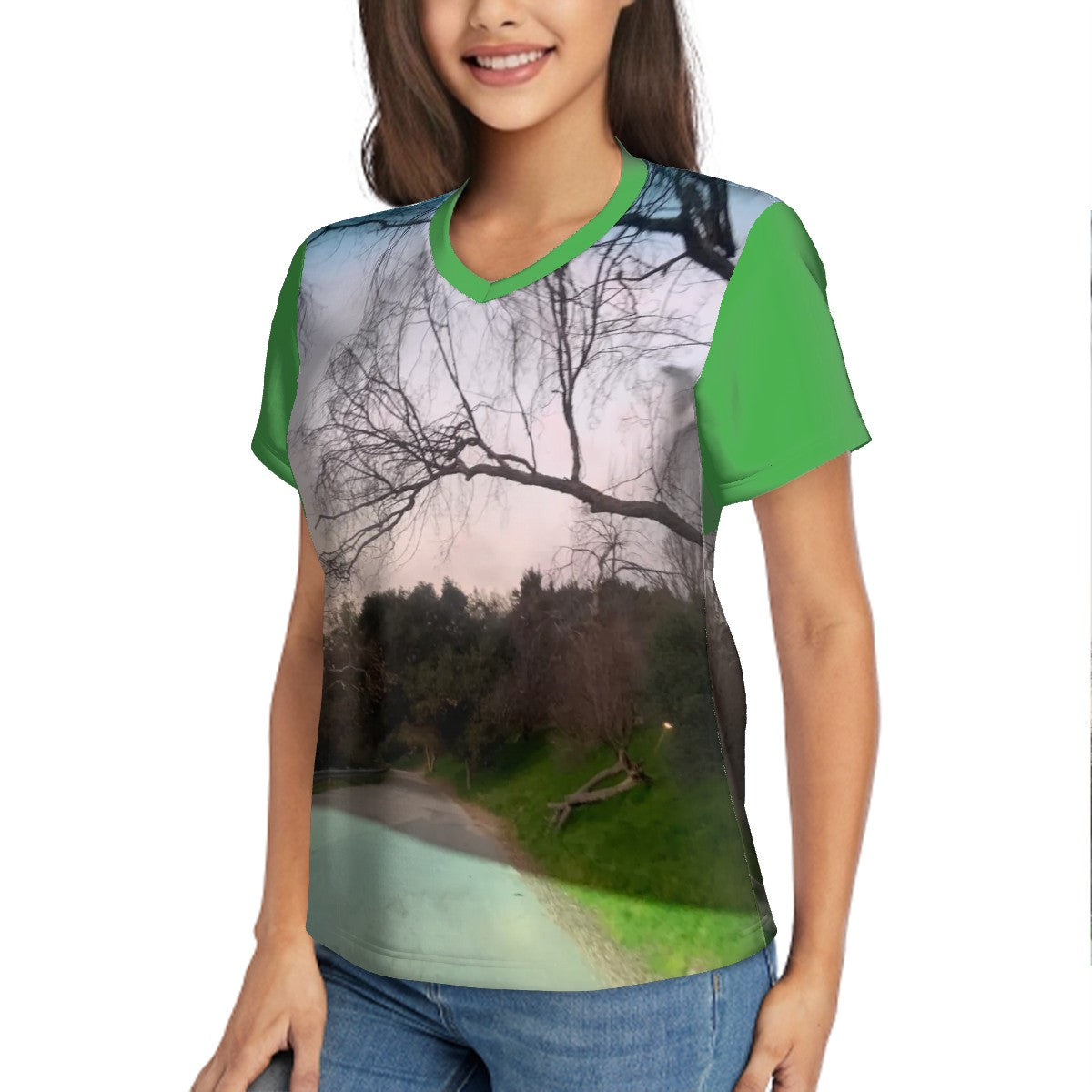 Luck Wander Women's V-Neck Tee